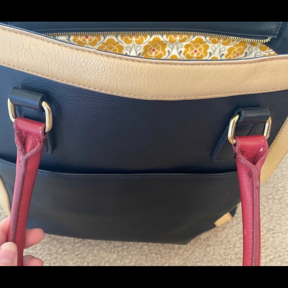 Emma Fox black, tan, and red tote bag - Picture 4 of 7